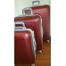 S 203704 Комплект тройка куфари от PVC полимер "S/M/L" размери на четири колела в цвят БОРДО 